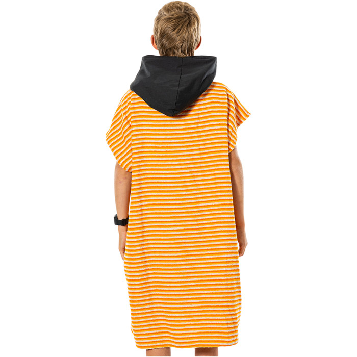 2021 Rip Curl Junior Surf Sock Hooded Towel / Changing Robe KTWAS9 - Orange